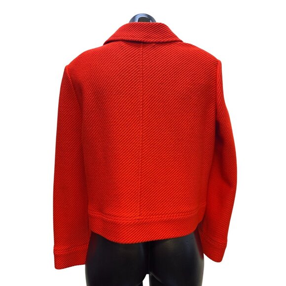 St. John Knit Cropped Jacket Red Size 8 - Picture 2 of 6